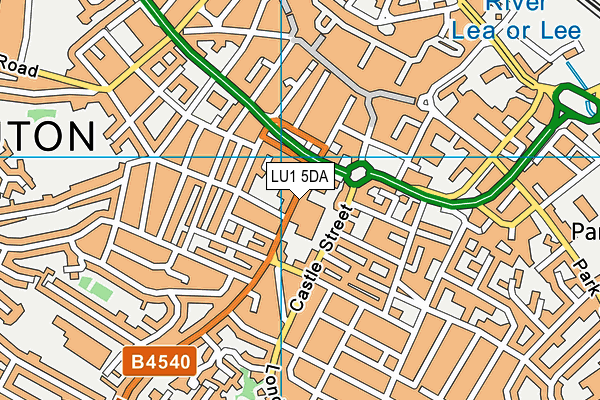LU1 5DA map - OS VectorMap District (Ordnance Survey)