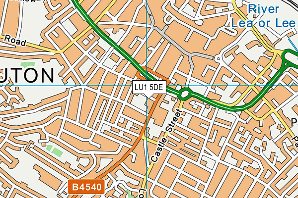 LU1 5DE map - OS VectorMap District (Ordnance Survey)