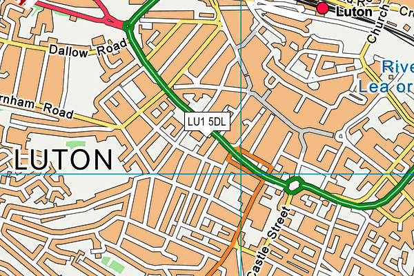 LU1 5DL map - OS VectorMap District (Ordnance Survey)