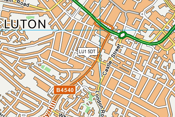 LU1 5DT map - OS VectorMap District (Ordnance Survey)