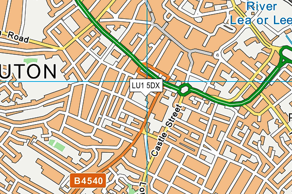 LU1 5DX map - OS VectorMap District (Ordnance Survey)