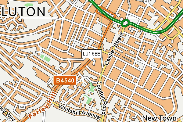 LU1 5EE map - OS VectorMap District (Ordnance Survey)