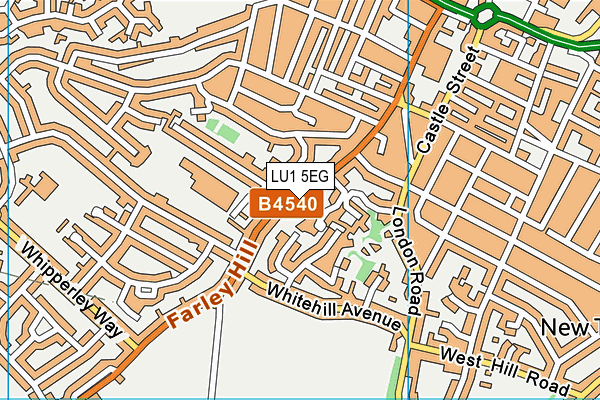 LU1 5EG map - OS VectorMap District (Ordnance Survey)