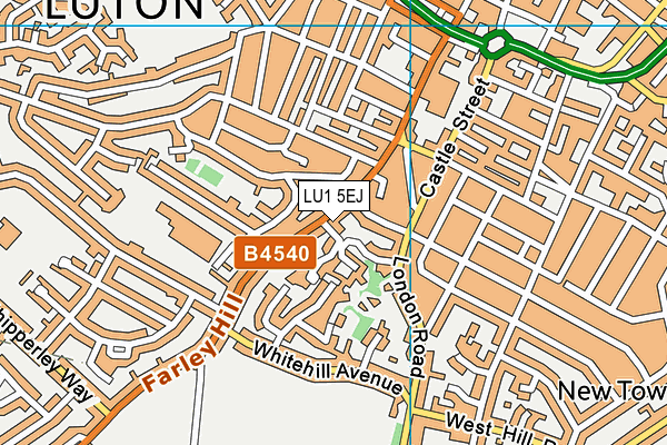 LU1 5EJ map - OS VectorMap District (Ordnance Survey)