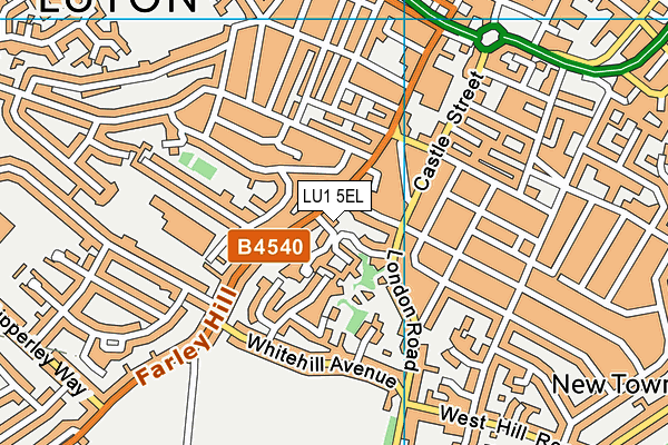 LU1 5EL map - OS VectorMap District (Ordnance Survey)