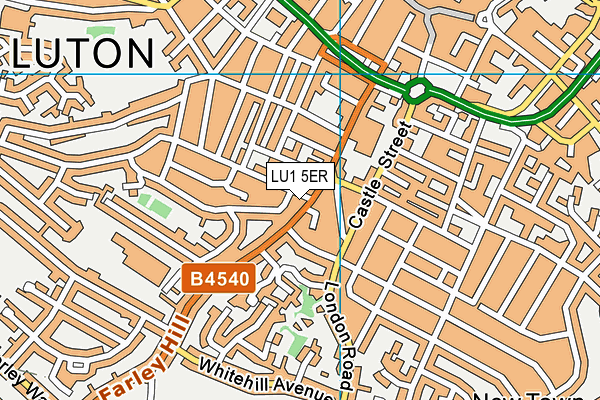 LU1 5ER map - OS VectorMap District (Ordnance Survey)