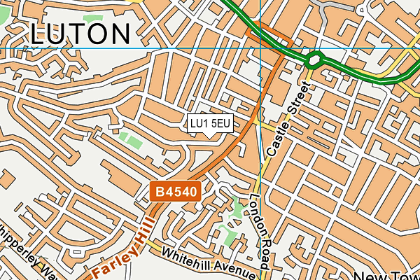 LU1 5EU map - OS VectorMap District (Ordnance Survey)