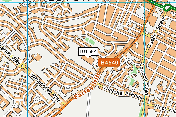 Hillborough Junior School map (LU1 5EZ) - OS VectorMap District (Ordnance Survey)