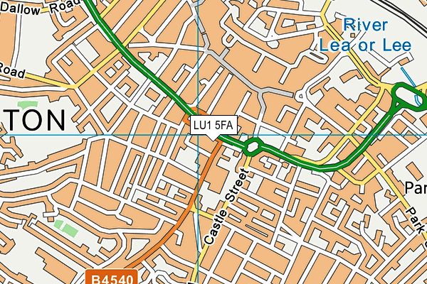 LU1 5FA map - OS VectorMap District (Ordnance Survey)