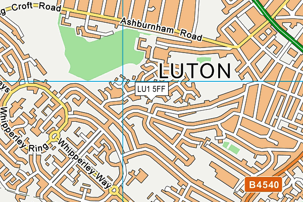LU1 5FF map - OS VectorMap District (Ordnance Survey)