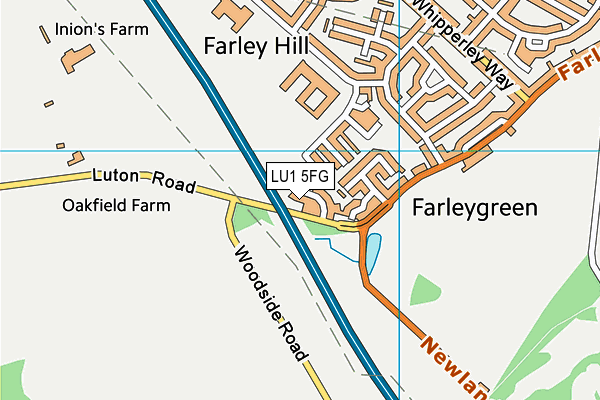 LU1 5FG map - OS VectorMap District (Ordnance Survey)