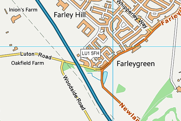 LU1 5FH map - OS VectorMap District (Ordnance Survey)