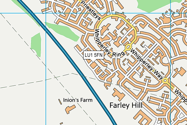 LU1 5FN map - OS VectorMap District (Ordnance Survey)