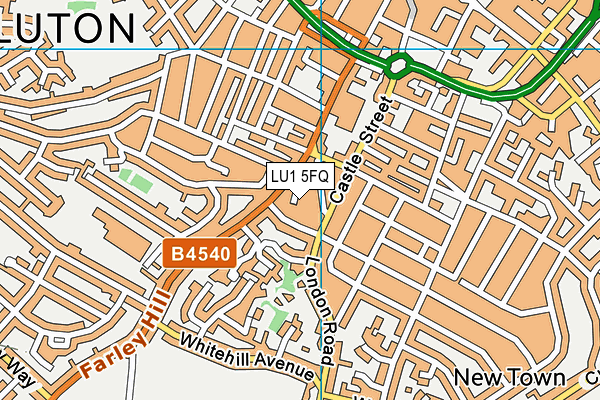 LU1 5FQ map - OS VectorMap District (Ordnance Survey)