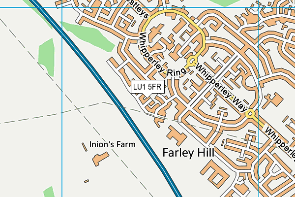 LU1 5FR map - OS VectorMap District (Ordnance Survey)