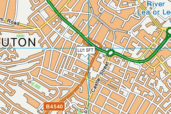 LU1 5FT map - OS VectorMap District (Ordnance Survey)