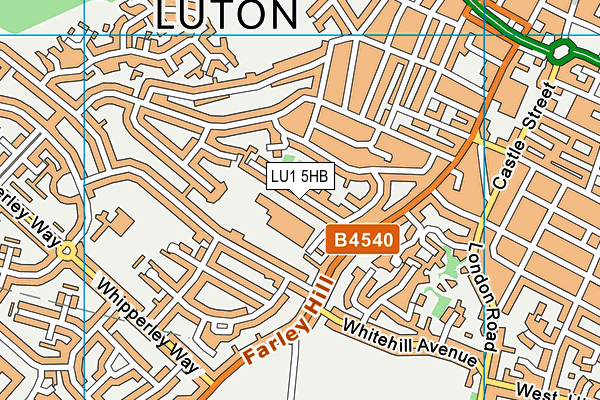 LU1 5HB map - OS VectorMap District (Ordnance Survey)