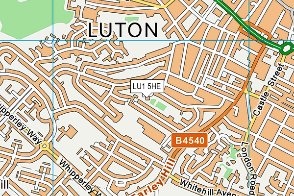 LU1 5HE map - OS VectorMap District (Ordnance Survey)