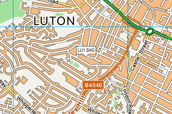 LU1 5HG map - OS VectorMap District (Ordnance Survey)