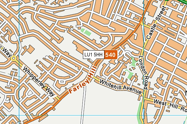 LU1 5HH map - OS VectorMap District (Ordnance Survey)