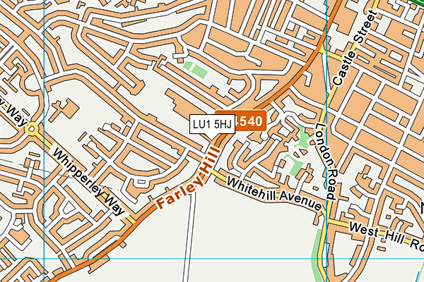LU1 5HJ map - OS VectorMap District (Ordnance Survey)