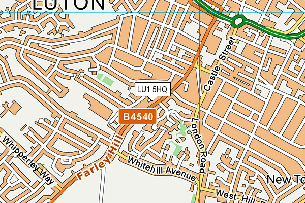LU1 5HQ map - OS VectorMap District (Ordnance Survey)