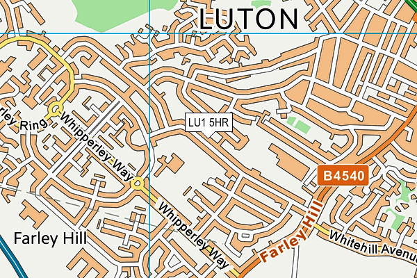 LU1 5HR map - OS VectorMap District (Ordnance Survey)