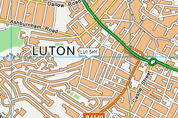 LU1 5HY map - OS VectorMap District (Ordnance Survey)