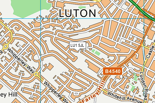 LU1 5JL map - OS VectorMap District (Ordnance Survey)