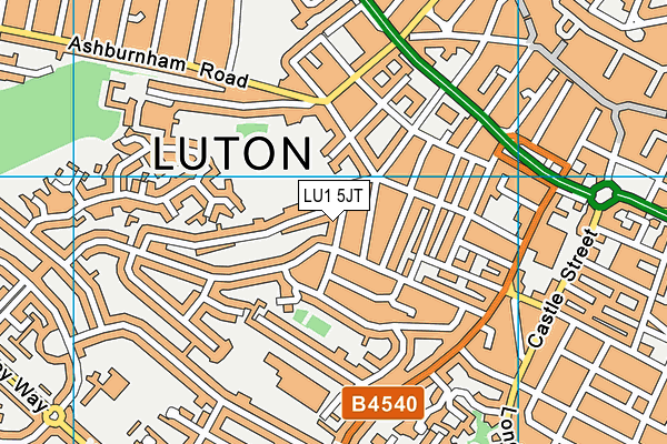 LU1 5JT map - OS VectorMap District (Ordnance Survey)