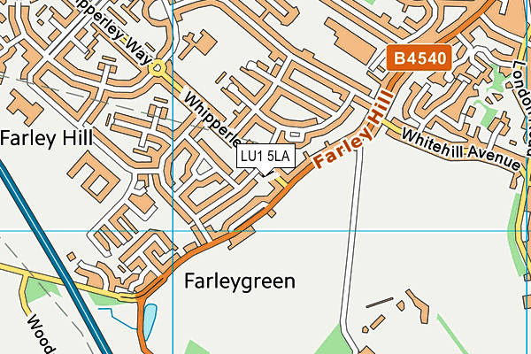 LU1 5LA map - OS VectorMap District (Ordnance Survey)