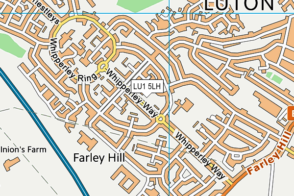 LU1 5LH map - OS VectorMap District (Ordnance Survey)