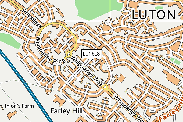 LU1 5LS map - OS VectorMap District (Ordnance Survey)