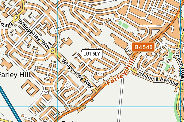 LU1 5LY map - OS VectorMap District (Ordnance Survey)