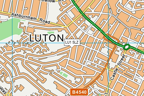 LU1 5LZ map - OS VectorMap District (Ordnance Survey)