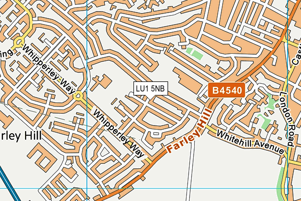 LU1 5NB map - OS VectorMap District (Ordnance Survey)