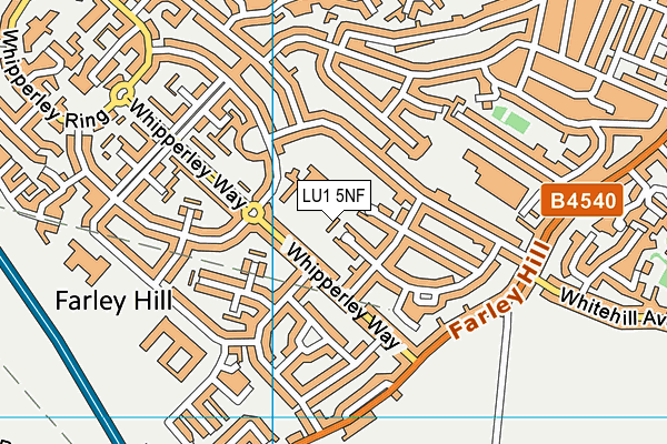 LU1 5NF map - OS VectorMap District (Ordnance Survey)