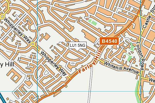 LU1 5NG map - OS VectorMap District (Ordnance Survey)