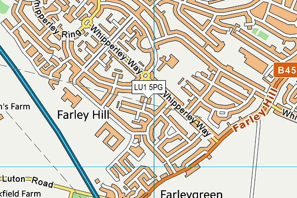 LU1 5PG map - OS VectorMap District (Ordnance Survey)