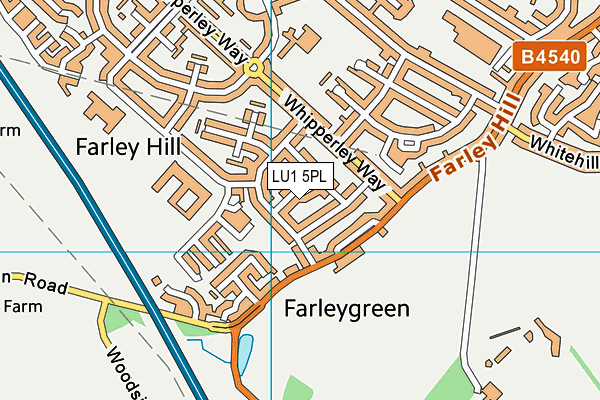 LU1 5PL map - OS VectorMap District (Ordnance Survey)