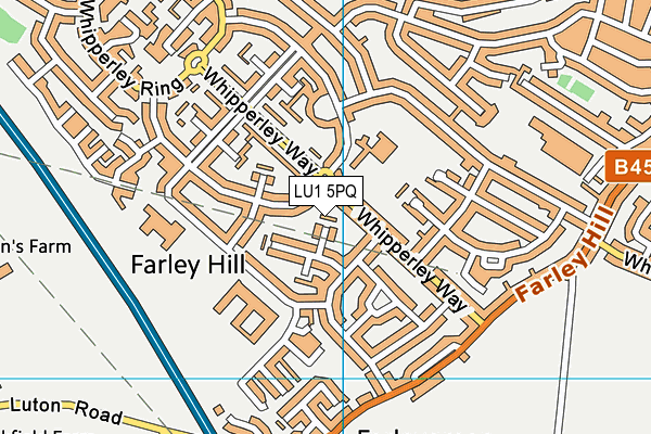 LU1 5PQ map - OS VectorMap District (Ordnance Survey)