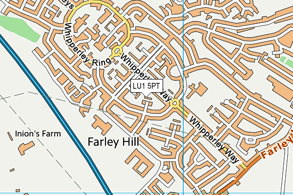 LU1 5PT map - OS VectorMap District (Ordnance Survey)