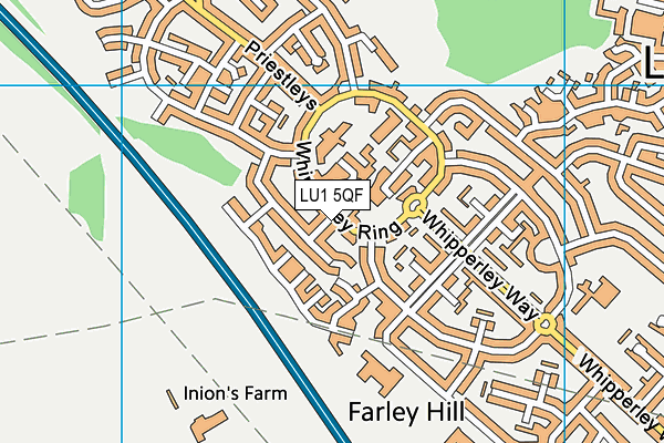 LU1 5QF map - OS VectorMap District (Ordnance Survey)