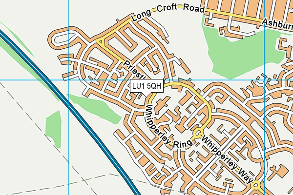 LU1 5QH map - OS VectorMap District (Ordnance Survey)
