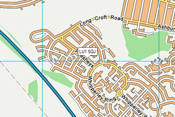 LU1 5QJ map - OS VectorMap District (Ordnance Survey)