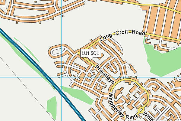 LU1 5QL map - OS VectorMap District (Ordnance Survey)