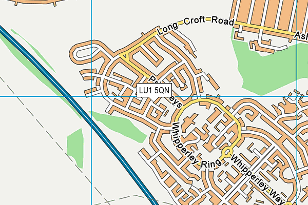 LU1 5QN map - OS VectorMap District (Ordnance Survey)