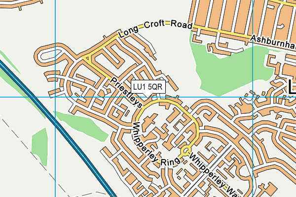 LU1 5QR map - OS VectorMap District (Ordnance Survey)