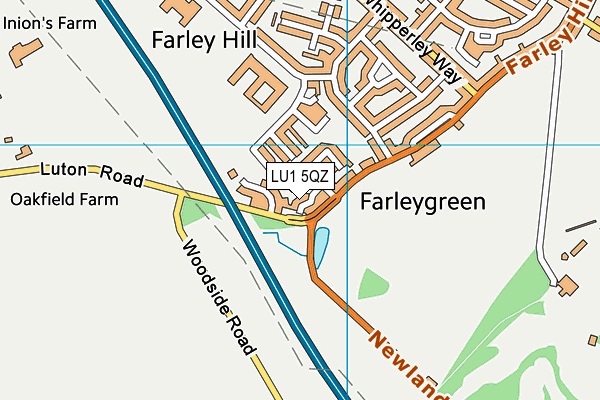 LU1 5QZ map - OS VectorMap District (Ordnance Survey)