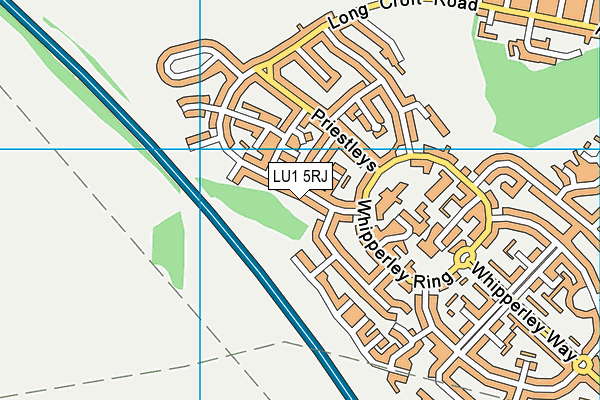 LU1 5RJ map - OS VectorMap District (Ordnance Survey)